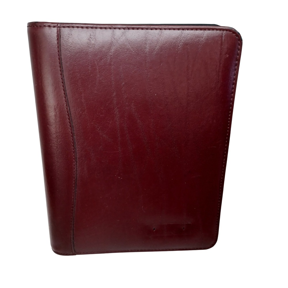 Day-Timer Burgundy Faux Leather 7-Ring Professional Planner Binder Organizer